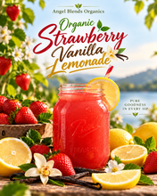 Load image into Gallery viewer, Angels Signature Organic Strawberry Vanilla Lemonade
